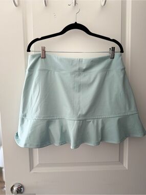 Tommy Bahama Light Blue Ruffle-Hem Mini Skirt